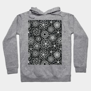 Hand Drawn Flowers Line Art Illustration Hoodie